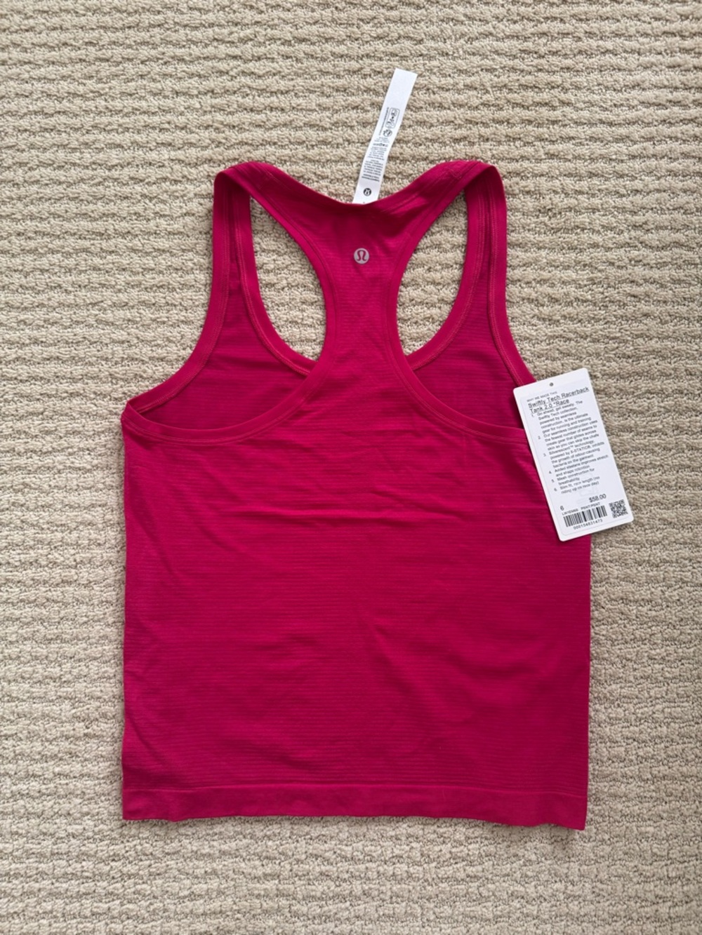 lululemon athletica Raspberry Pink Racerback Tank Top - Picture 2 of 3